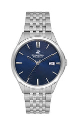 Polo - BP3579X.390 Gents 3 Hands - Date Dark Blue Ceramic Sapphire Coated Glass - Zamana.pk